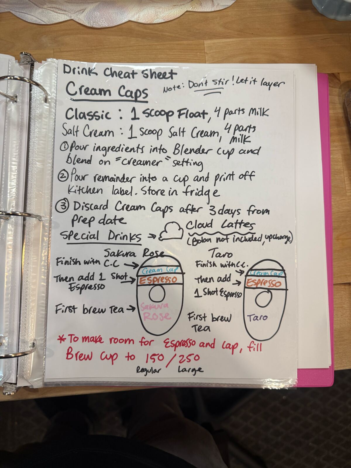 Cream caps and cloud lattes